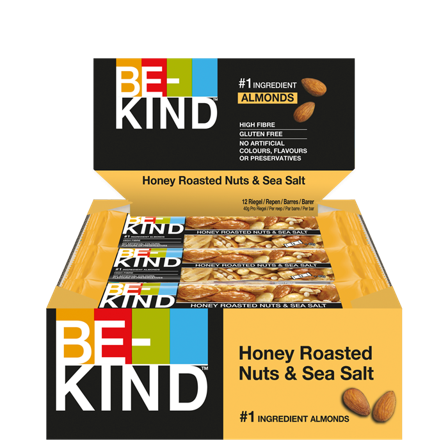 Be-kind 12 x Core Bar 40 g Honungsrostade Nötter & Havssalt
