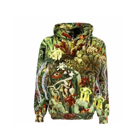 Octopus Hoodie nepenthes Grøn, Herre