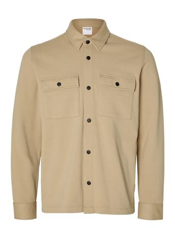 Slhjackie Sweat Jacket Noos Beige Selected Homme