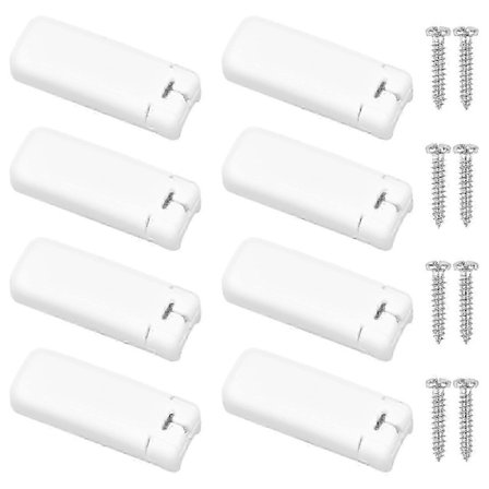 8-pak Udskiftningsdele med plissering, spændebeslag og sko til spændte plisségardiner med klæbende bagside