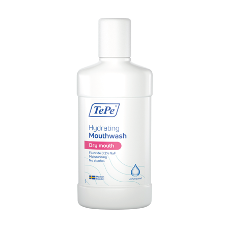 TePe Hydrating Mouthwash, Uten Tilsatt Smak, Uten smak, 500 ml