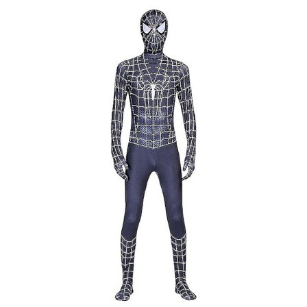 Musta Spiderman Cosplay Superhero Costume Kids Adult Bodysuit-c .