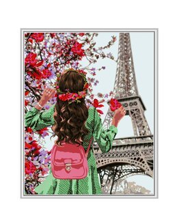 Paint By Numbers Forår i Paris - WizardiArt