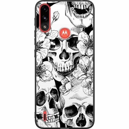 Motorola Moto E7i Power Svart Skal Döskalle