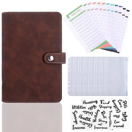 A6 PU-nahkainen muistikirja, uudelleentäytettävä 6-renkainen kansio A6-täyttöpaperille, muistikirja, henkilökohtainen suunnittelukansio