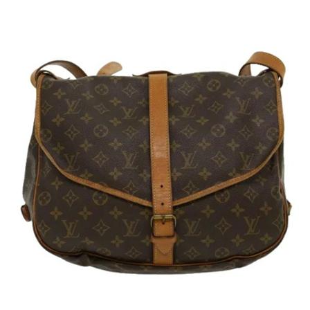 Louis Vuitton Vintage Pre-owned Canvas Saumur Taske Brun, Dame Vintage Tasker, Størrelse: ONE Size