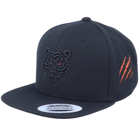 Kiddo Cap - Sort snapback Kasket - Kids 3D Tiger Black/Orange Black Snapback @ Hatstore