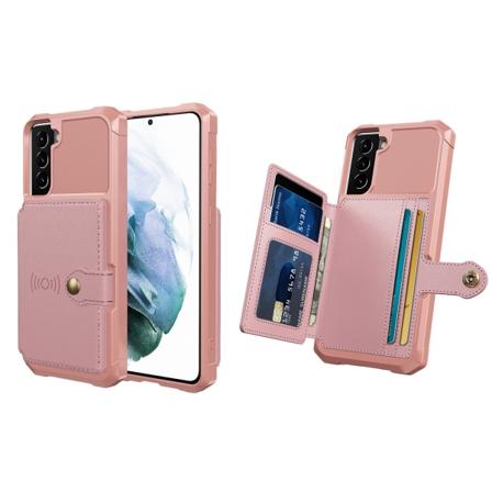 Tyylikäs kansi korttitelineellä - Samsung Galaxy S23 Plus Roséguld