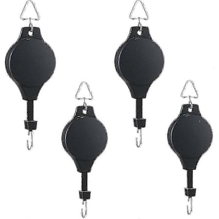 Utdragbar Växtupphängare med Hjul, Justerbar Växtkrok, Hängande Blomkorg för Trädgårdskorgar och Krukor (LGL)