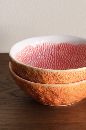 Jotex - 2-pakke Skål Oransje farge - THORA - Kjøp Skåler hos Jotex