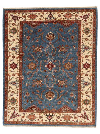 Tapis Shabargan 182X226 Rouge Foncé/Bleu Foncé (Laine, Afghanistan)