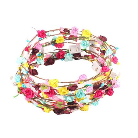 12 LED-blinkende blomsterdiadem - Fest, Halloween, Jul, Bryllup, til kvinder