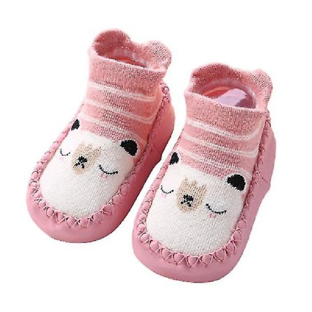 2 par baby Toddler Varma bomullsskor Mjuk sula Halkfri