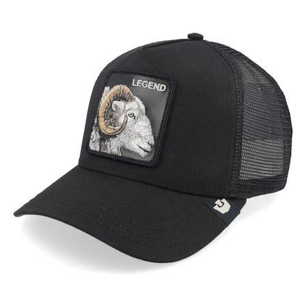 Goorin - Sort trucker Kasket - Legend A-Frame Black Trucker @ Hatstore
