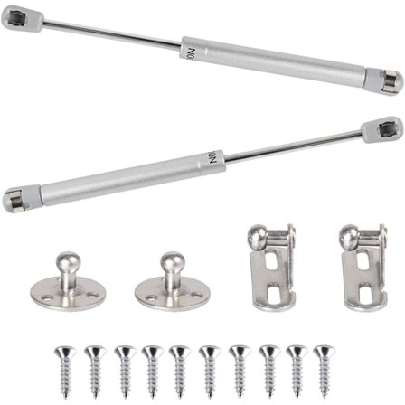 120N/44lbs Gasfjedre 2 stk. Gasfjederløftestøtte Soft Closing Lågstøtte med skruer til køkkenskabsseng Garderobeskabsdør Legetøjskasse H