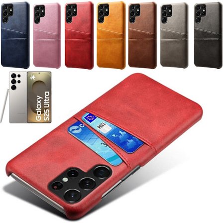 Samsung Galaxy S25 Ultra cover 2 kort rum rød -