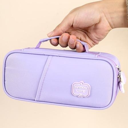 Stor Kapacitet Pennetui Case Opbevaringspose LILLA PURPLE