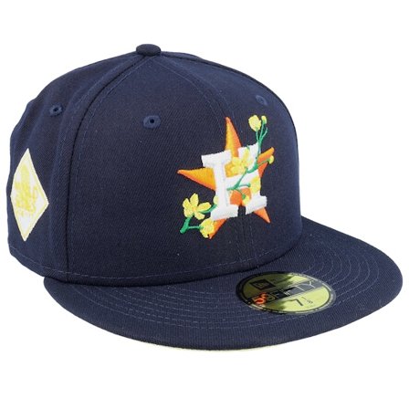 New Era - MLB Blå fitted Keps - Houston Astros 59FIFTY Sidepatchbloom Navy Fitted @ Hatstore