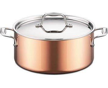 Austin and Barbeque AABQ Pro 24x11.5cm Pot - Gryta i rostfritt stål med kopparfinish, 5 liter