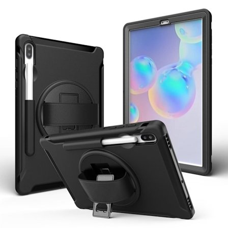 Samsung Galaxy Tab S6 360 kääntyvä yhdistelmäkotelo - Musta