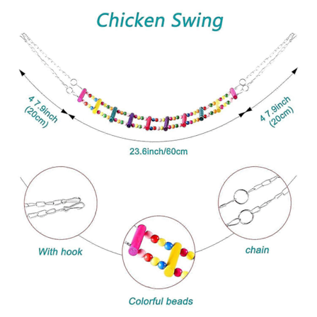 6 Pakker Kyllingleker, Kylling Xylofonleker For Høner, Kylling Huske Stige Leker, Grønnsak Hengende Fe