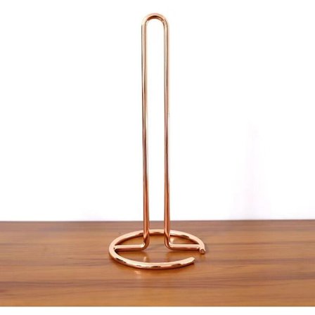 Rose Gold-Rullepapirholder, Bærbar Rustfrit Stål Køkkenrulleholder Guld Stål Vertikal Toiletpapirholder Stativ Papirdispenser til Køkken Stue 
