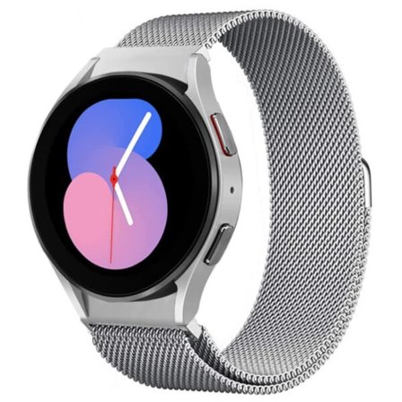 Galaxy Watch 4/5 Metal Armelet 20mm Milanese Mesh Silver