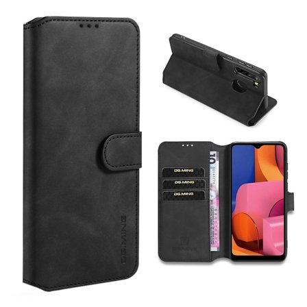 DG.MING Samsung Galaxy A21 Retro Etui - Svart
