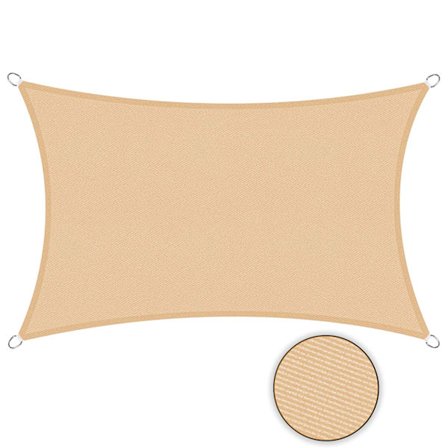 Vattentät Markis Trädgård Rektangulärt UV-skydd Väderbeständigt segel
