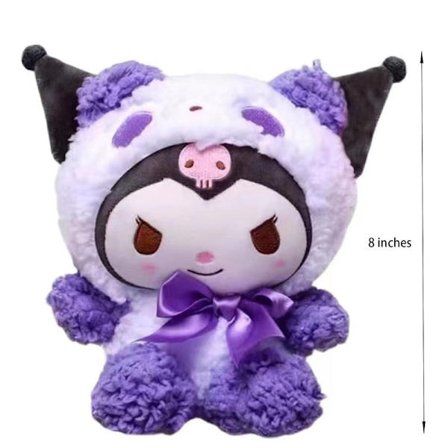 Kawaii Sanrio plysj leker utstoppede dukke kreativ søt Kuromi Melody Cinnamoroll utstoppede leker for barn jenter gave dekorasjon [DB]