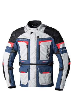 Motorradjacke RST Pro Series Adventure-X Silber/Blau/Rot 5XL