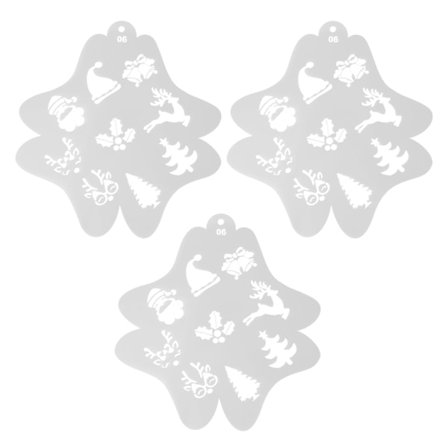 3 stk. ansigtsmaling stencils hule ansigts- og kropsmaling skabeloner ansigts tracing stencils til børn jule kropskunst maleri