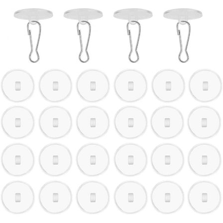 20 st 2 cm transparenta självhäftande takkrokar självhäftande krokar tak med flaggstångsklämmor PL