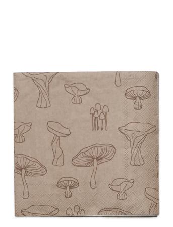 Napkin Fungi Cooee Design Brown