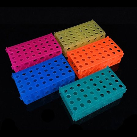 5 STK 4-veis rørstativ Flere reagensrørstativ sentrifugerør