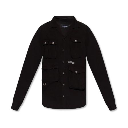 Dsquared2 Shirt with pockets , Zwart , Heren , Maat: L