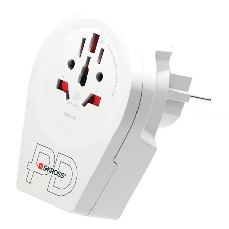 SKROSS Adapter World to EU USB A C - Resadapter för internationella kontakter till Europa