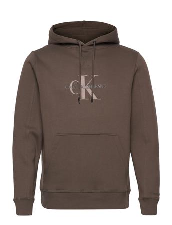 Archival Monogram Flock Hoodie Brown Calvin Klein Jeans