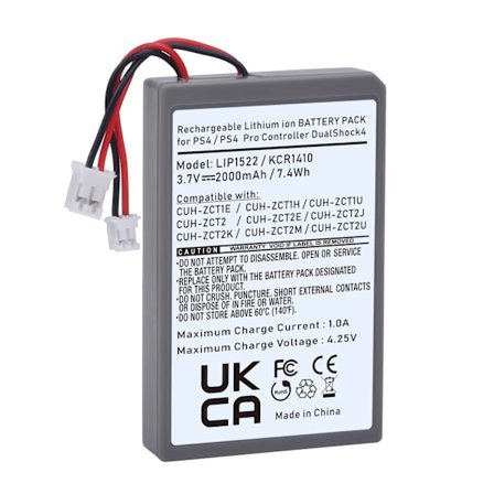 2x 2000mah Lip1522 Batterier för Sony PS4 Dualshock 4 CUH-ZCT1E CUH-ZCT1H CUH-ZCT1U CUH-ZCT2 CUH-ZCT2U Trådlös Kontroller