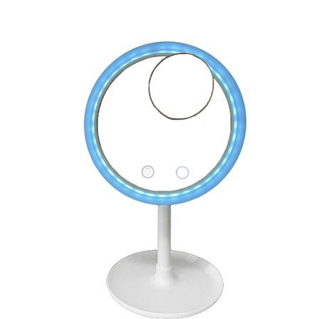 Sminkspegel med LED-ljus och fläkt