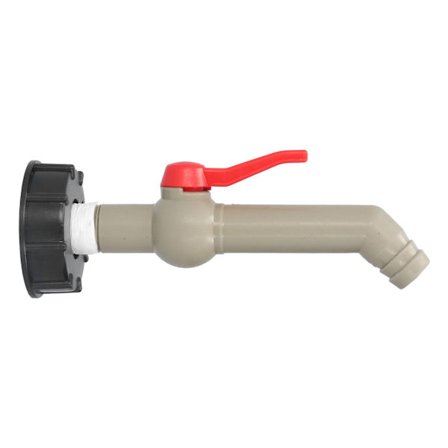 IBC Tank Kranadapter Vannslangekobling Hagetilbehør 45° 25mm Kran VVS-verktøy