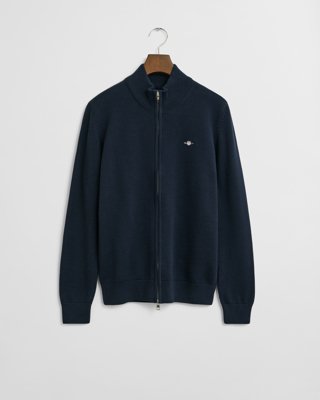 GANT - Cardigan i myk bomull til ungdom evening blue
