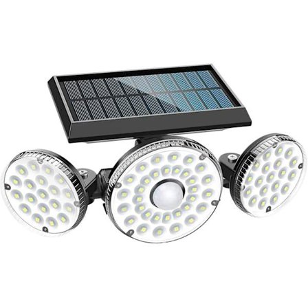 Udendørs Solcellelys, 70 LED Solcelledrevet Udendørslys Med Bevægelsessensor, IP65 Vandafvisende, 360° Drejeligt Solcellelys Til Have Balkon