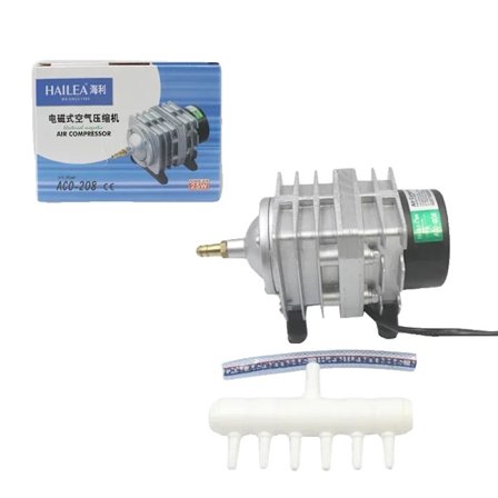 Högpresterande Fisk Syrepump, Finns i 45W, 30W, 25W Alternativ,ACO-208 25W, EU-adapter 220V-50HZ