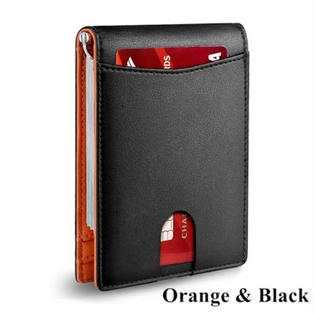 Minimalistinen ohut lompakko miehille Money Clip RFID-estolla