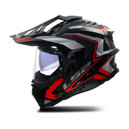 Adventurehjelm LS2 MX701 Explorer C Rød XS