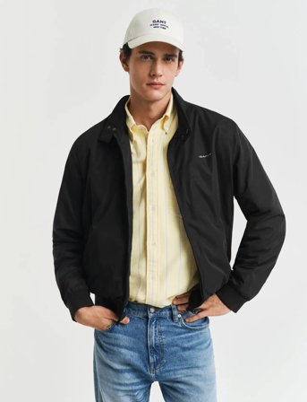 GANT Lightweight Harrington Jacket - Black - XXXL