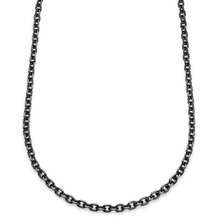 Essentials | 6 mm Metallsvart Kabelkedjehalsband för män - Halskedjor