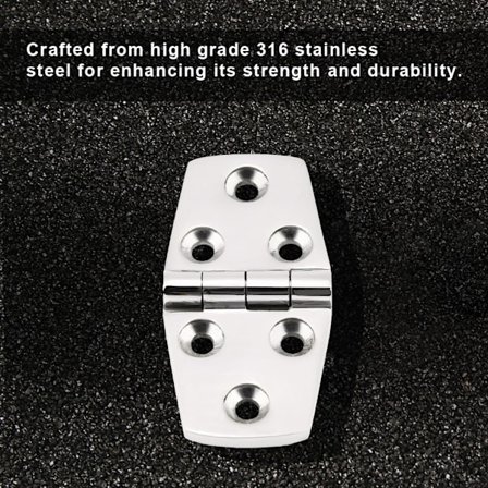 Marinebåt Kabindør Rustfritt Stål Luke Flush Dørhengsel Erstatning 76 * 38mm