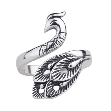 Unisex Retro Säädettävä Phoenix Shape Lanka Neuletarvike Open Finger Ring